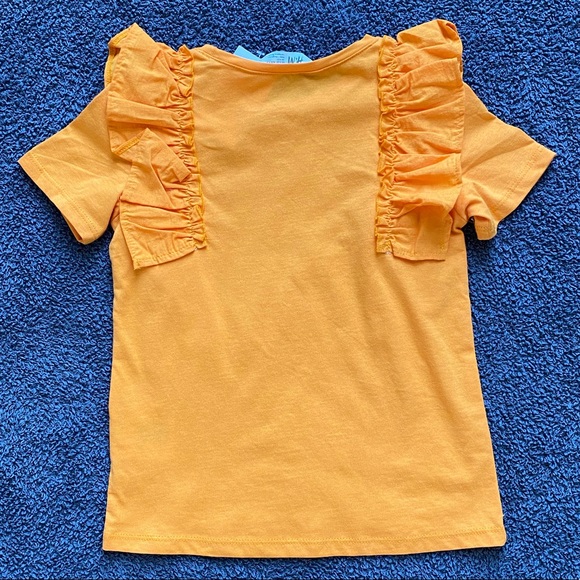 NWT H&M Orange Ruffle Top Size 5t/6 - Picture 2 of 2